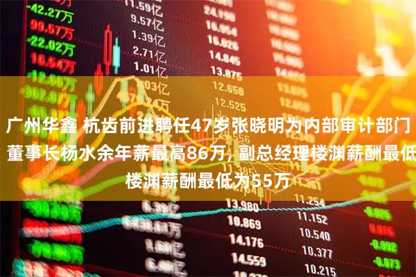 广州华鑫 杭齿前进聘任47岁张晓明为内部审计部门负责人, 董事长杨水余年薪最高86万, 副总经理楼渊薪酬最低为55万