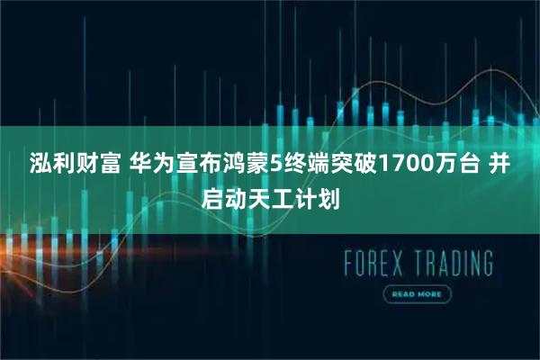泓利财富 华为宣布鸿蒙5终端突破1700万台 并启动天工计划
