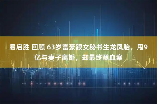 易启胜 回顾 63岁富豪跟女秘书生龙凤胎，甩9亿与妻子离婚，却最终酿血案
